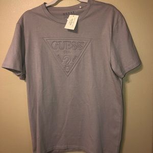 NWT Guess Jeans Embroidered Triangle T-shirt L & S